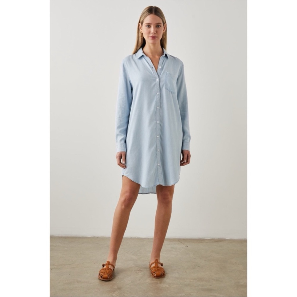 RAILS sz Small Dress Sawyer Button Front Long Sleeves Light Vintage Wash Blue